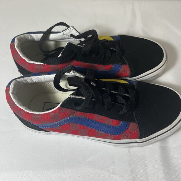 Vans Old Skool Black Blue Yellow Red Canvas Suede Shoes 500714 | SIZE 1 - Picture 10 of 10